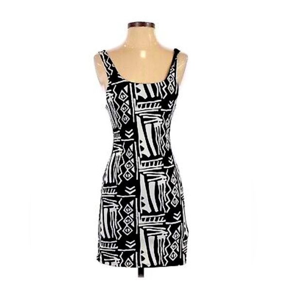 Silence + Noise - B&W Abstract - Bodycon Mini Dress - Picture 1 of 2